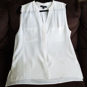 Sleeveless silk blouse